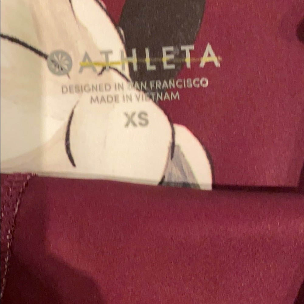 π Athleta Floral Elation 7/8 Tight Leg Purple XS - Picture 6 of 6